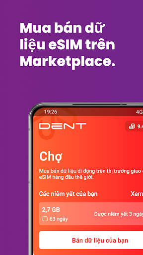 DENT: Dữ liệu eSIM Toàn cầu screenshot 6