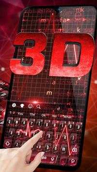 Red Tech Heart Keyboard Theme screenshot 2
