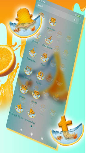 Lemon Fish Water Launcher Theme screenshot 4