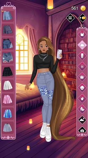 Golden princess dress up game screenshot 8