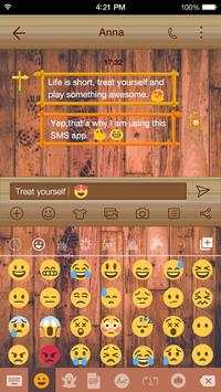 Emoji Keyboard Retro Wood screenshot 2