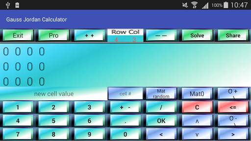 Gauss Jordan Calculator 6 تصوير الشاشة