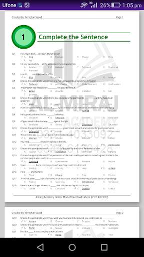 MDCAT English MCQs screenshot 3
