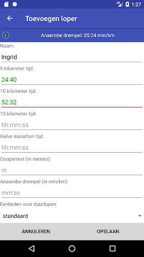 Tempo tabel screenshot 2