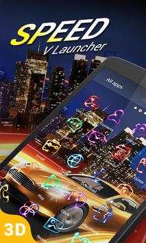Speed 3D V Launcher Theme screenshot 1