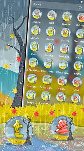 Autumn Rainy Theme Launcher स्क्रीनशॉट 3