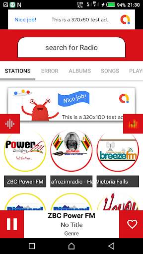 Ultimate Radio Player Zimbabwe screenshot 4
