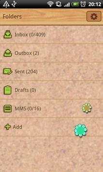 GO SMS Sweet Pinboard Theme 5 تصوير الشاشة