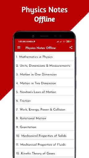 Physics Notes for JEE and NEET Offline screenshot 1