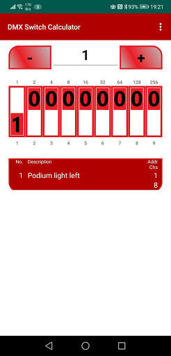 DMX DIP Switch Calculator screenshot 1