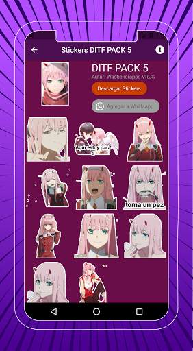 Darling in the Franxx stickers for Whatsapp screenshot 8