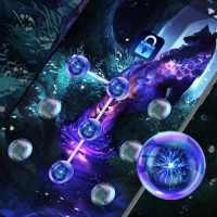 Space Wolf - App Lock Master Theme