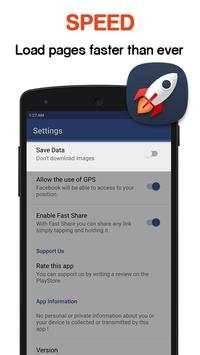 Mini for facebook fast fb screenshot 1