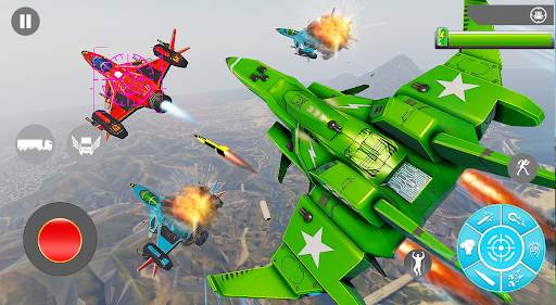 Robot Helicopter Car Transform - Multi Robot Game screenshot 2