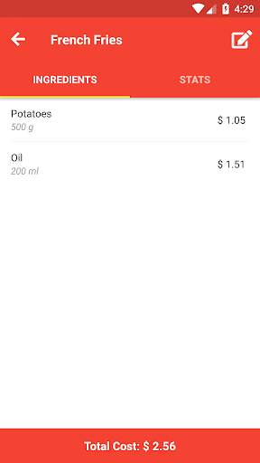 Food Cost Calculator скриншот 2