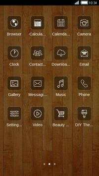Wood Line C Launcher Theme screenshot 2