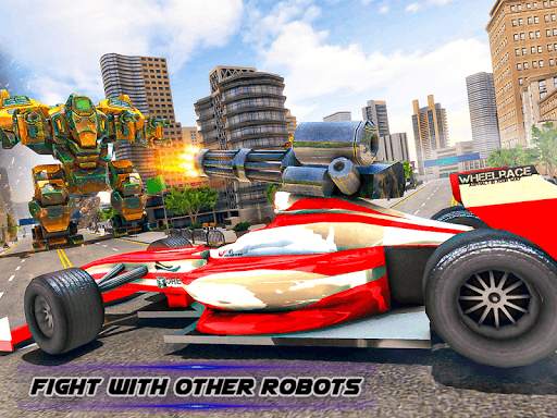 Flying Formula Car Robot Transform: Shooting Games screenshot 10