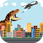Dinosaur vs Helicopter Battle icon