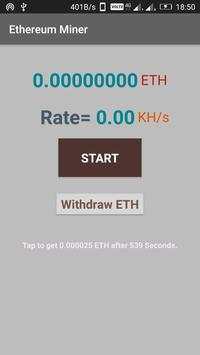 Ethereum Miner screenshot 1
