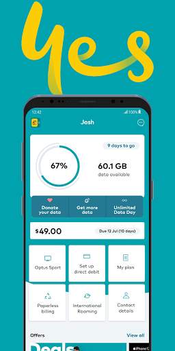 My Optus screenshot 1