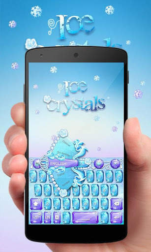 Ice Crystals GO Keyboard Theme स्क्रीनशॉट 5
