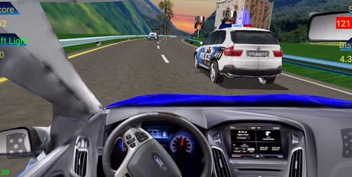 Traffic Racing : in car, curvy road, drift, police स्क्रीनशॉट 3