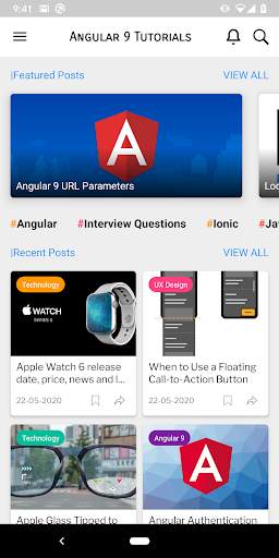 Angular 9 Tutorials 1 تصوير الشاشة