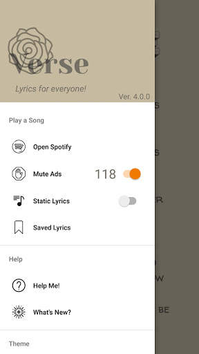 Verse - Lyric finder screenshot 2