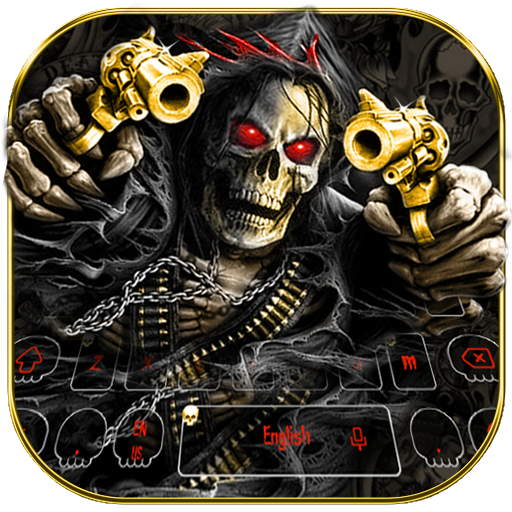 Horror Skull Gun Keyboard Theme icon