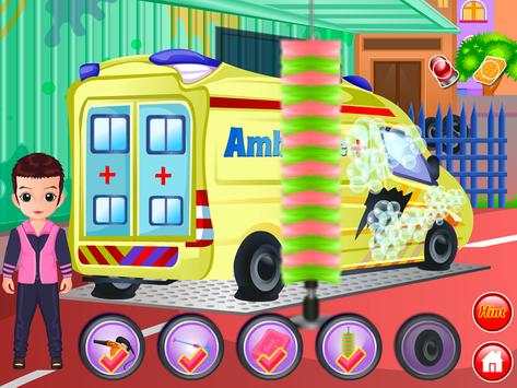 Ambulance wash cleaning games screenshot 6
