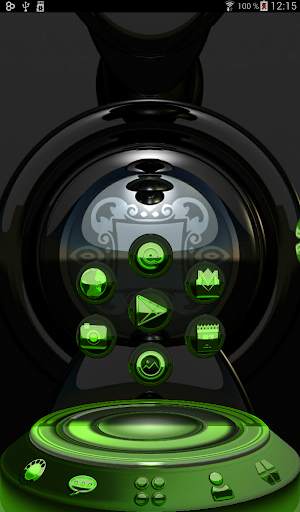 Next Launcher Theme glas lime screenshot 2