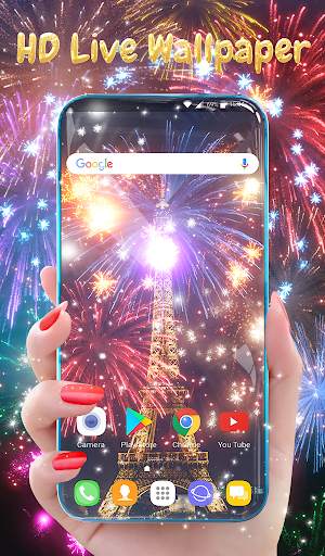 New Year Fireworks Wallpaper & Animated Keyboard screenshot 1