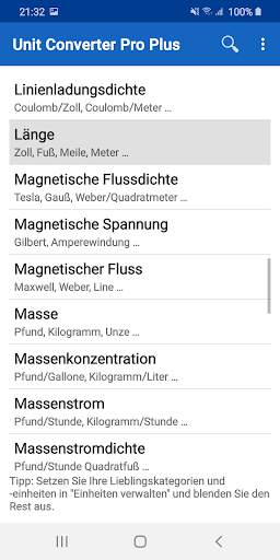 UC Pro - Einheitenumrechner screenshot 1