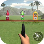 bottle shoot game icon