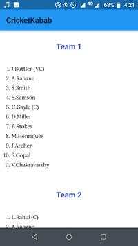 Cricket Kabab - Dream 11 prediction screenshot 4