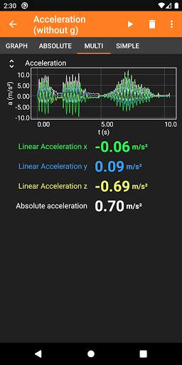 phyphox screenshot 4