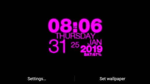 Wallpaper Clock Digi Clock Lwp screenshot 8