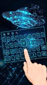 Shimmer Future Technology Keyboard Theme स्क्रीनशॉट 1