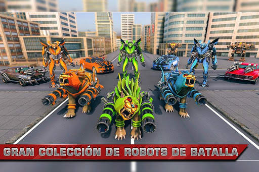 Juego de coches robot león screenshot 6