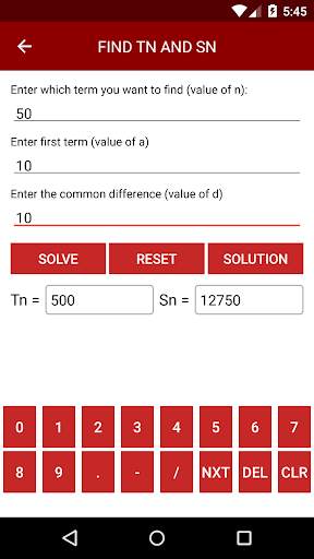 Arithmetic Progression Solver Learner & Calculator screenshot 1