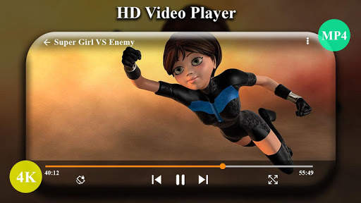 Video Player for Girls – Full HD Video Player screenshot 1