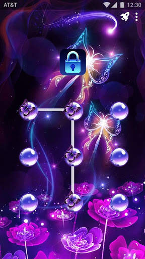 Neon Butterfly - App Lock Master Theme screenshot 1