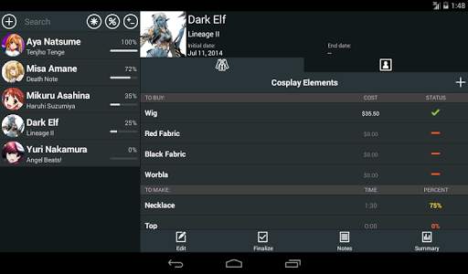 Cosplanner screenshot 5