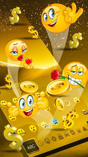 Gold Keyboard for Galaxy S9 screenshot 2
