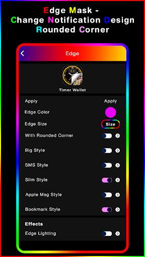 Edge Mask - Change To Unique Notification Design screenshot 3