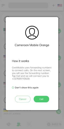 CentMobile: International Calling screenshot 2