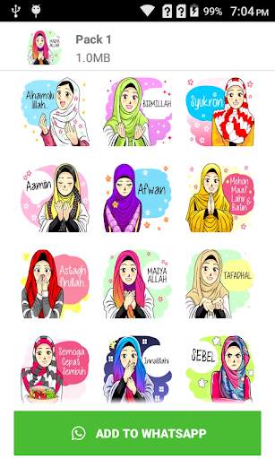 Hijab Sticker - WAStickerApps screenshot 1