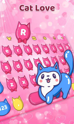 Cat Love Keyboard-Cute Kitty Theme Keyboard screenshot 1