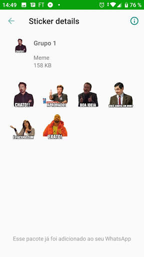 Memes com frases para WhatsApp WAStickersapps 2020 screenshot 7