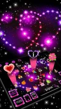 Sparkling Love Hearts Keyboard Theme screenshot 2